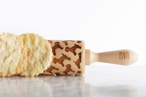 engraved rolling pin Wheaten Terrier cookie pattern