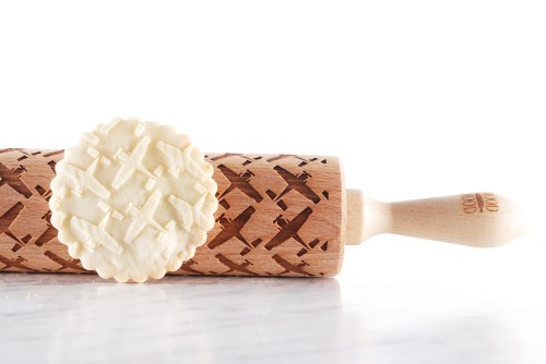 engraved wooden rolling pin Airplanes with deep engraving