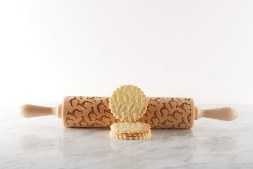 Laser engraved rolling pin for cookies - dogs from Mood for Wood