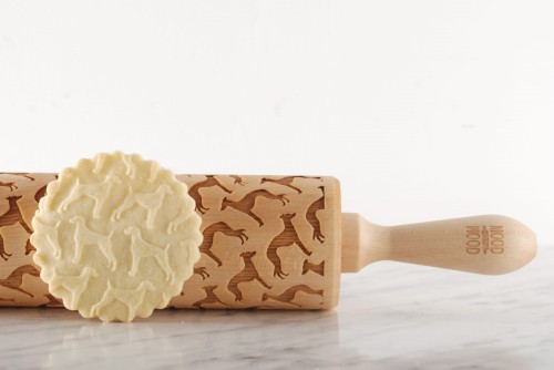 Dekoracyjny wałek do ciasta w psy - od Mood for Wood