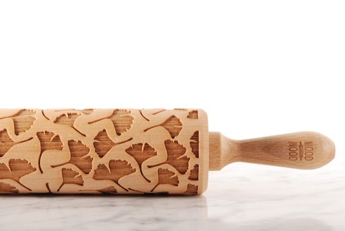 Wałek do ciasta w liście miłorzębu japońskiego - od Mood for Wood