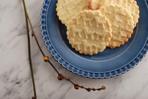 Beech rolling pin with Poodle motif for cookies and gingerbread