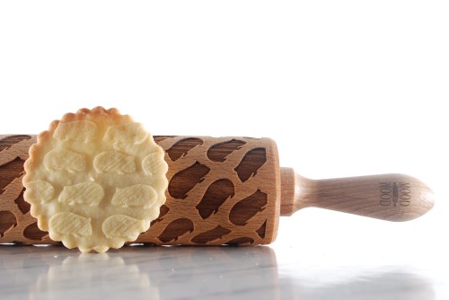 engraved wooden rolling pin guinea pigs beech wood