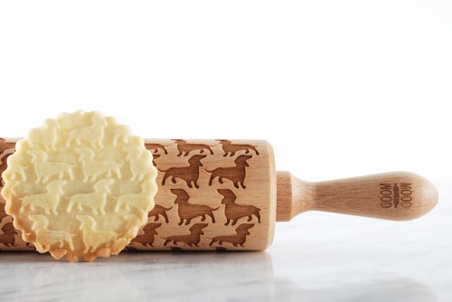 engraved rolling pin dachshund