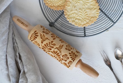Mini wałek do ciastek w kolibry - od Mood for Wood