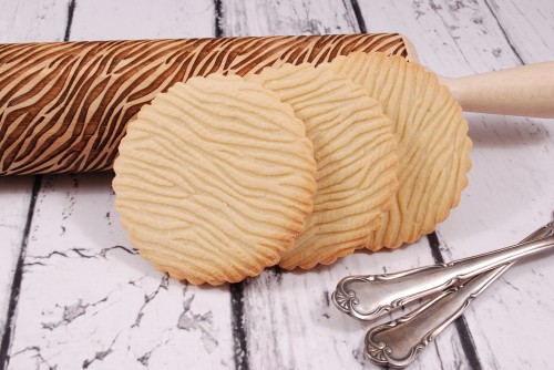 zebra motif rolling pin for cookies Mood for Wood