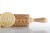 Engraved wooden rolling pin Norwegian sweater motif raised pattern