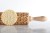engraved wooden rolling pin with football motif