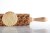 Engraved wood rolling pin YinYang with crisp raised pattern