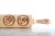 engraved wooden rolling pin beech wood flower motif
