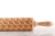 engraved wood rolling pin with polar bears motif beech