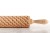 engraved wooden rolling pin mustache motif for cookies