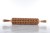 beech rolling pin dog motif deep engraving