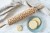 Engraved wooden rolling pin beechwood paws pattern