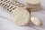 Engraved wooden rolling pin with bat motif
