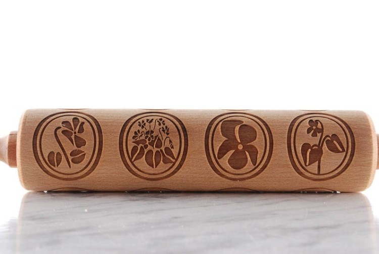 beech rolling pin for cookies and gingerbread