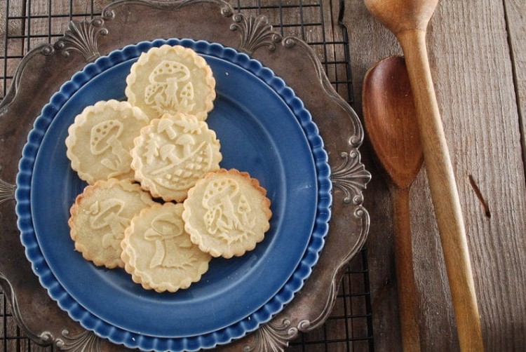fondant embossing rolling pin mushrooms