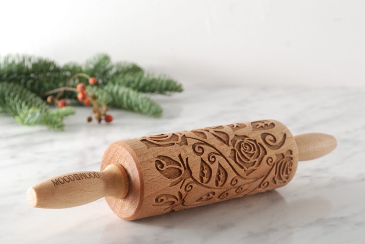 Mini wałek do ciastek w róże - od Mood for Wood