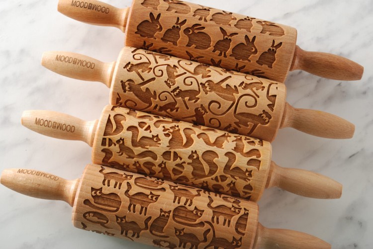 Set of 4 mini rollers with funny animals