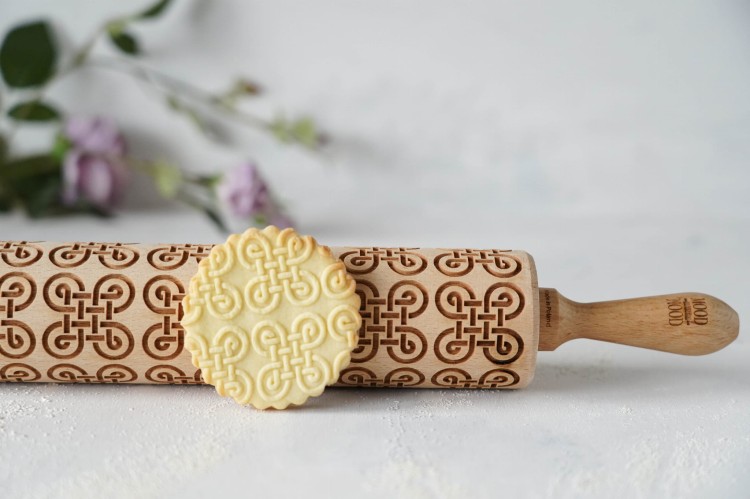 engraved Celtic rolling pin