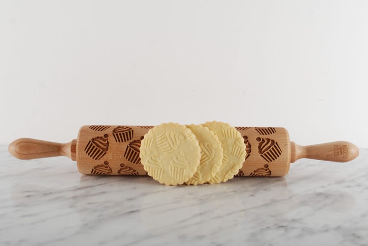 Wałek do ciasta w muffiny, laserowo grawerowany