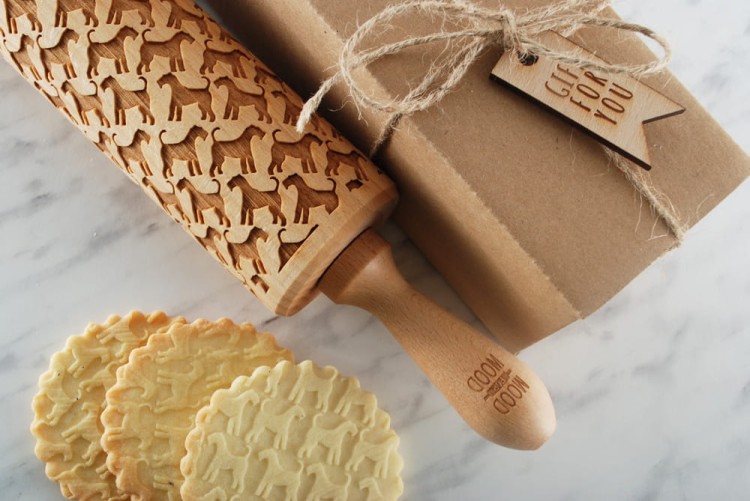 Wałek grawerowany laserowo do ciastek wytłaczanych