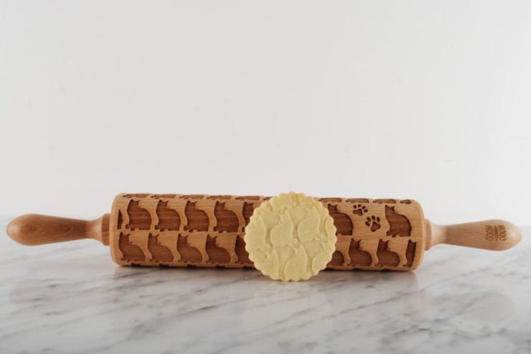 Embossing rolling pin for cookies - cats from Mood for Wood