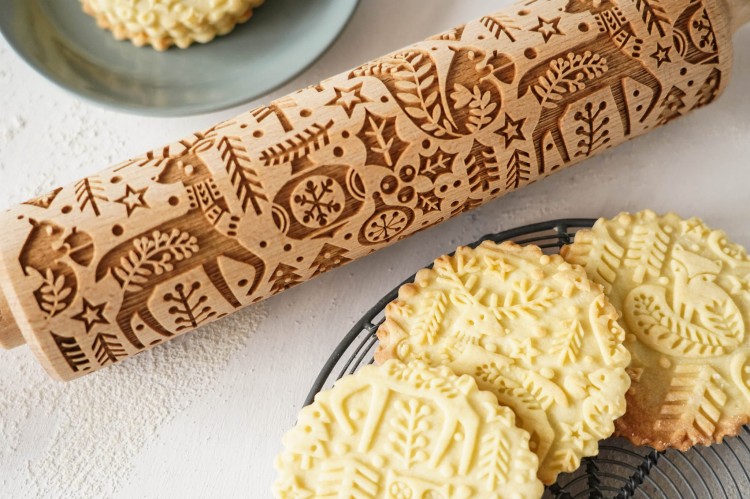 engraved rolling pin Christmas Mood for Wood