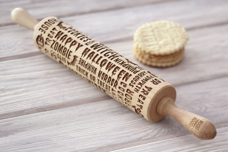 Wałek laserowo grawerowany do Halloweenowych przysmaków