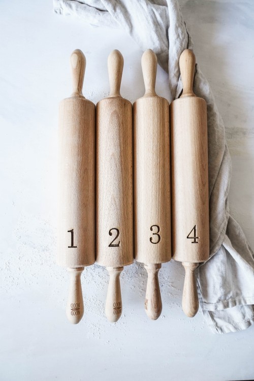 Zestaw czterech wałków do ciasta - ty wybierasz wzory
