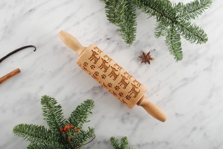 Mini wałek do ciasta z psem chihuahua