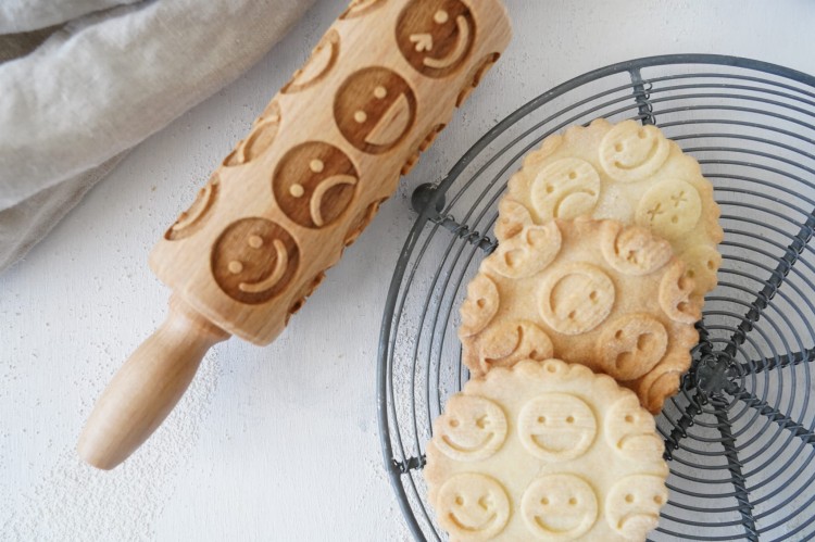 Mini rolling pins with emojis