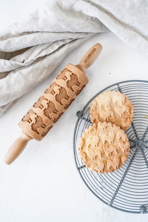 Mini rolling pin with Pomernian dog - from Mood for Wood