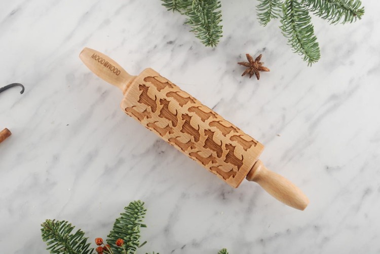 Mini wałek do ciasta w psy rasy Scottish Terrier - od Mood for Wood