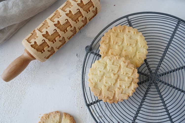 Mini wałek do ciasta w psy yorki - od Mood for Wood