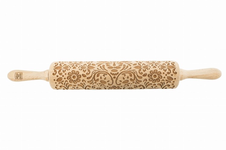 scandinavian folk rolling pin