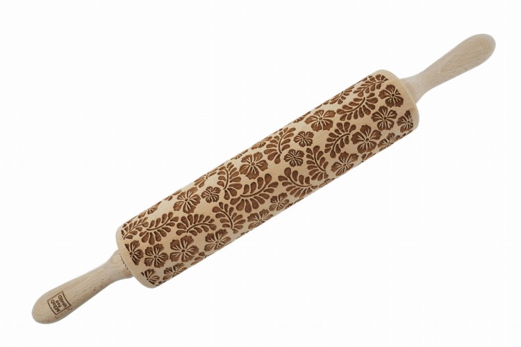 engraved clay and fondant rolling pin Paradise