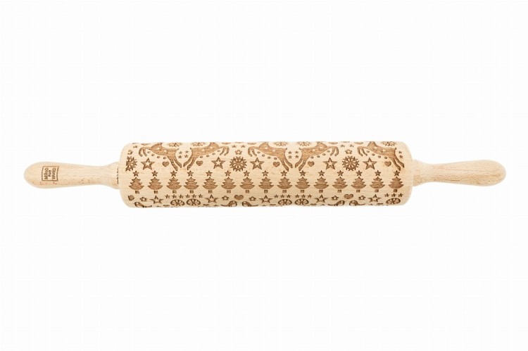eco friendly engraved rolling pin christmas gift