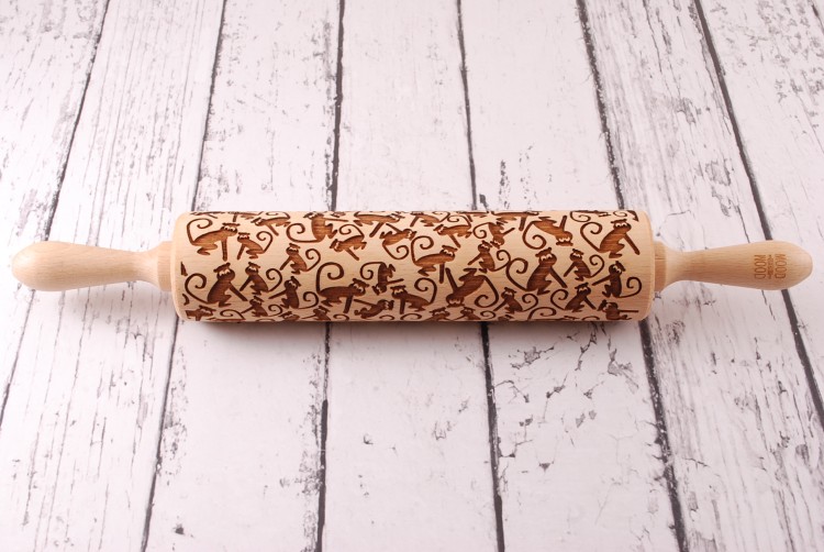 fondant embossing pin monkey design baking