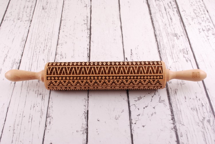 engraved gingerbread rolling pin