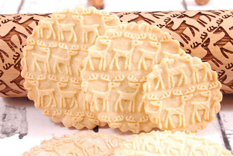 Ciasteczka ze wzorem świątecznym - hand made