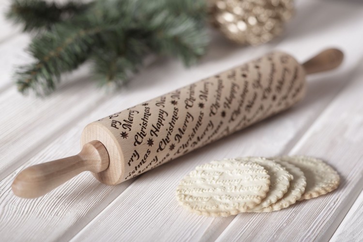 Wałek do ciasta - Merry Christmas - od Mood for Wood