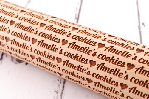 Personalized rolling pin with name