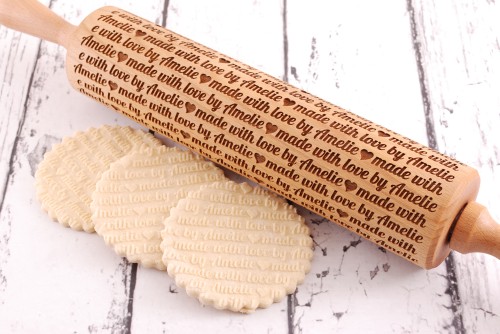 Personalized rolling pin with name - from Mood for Wood