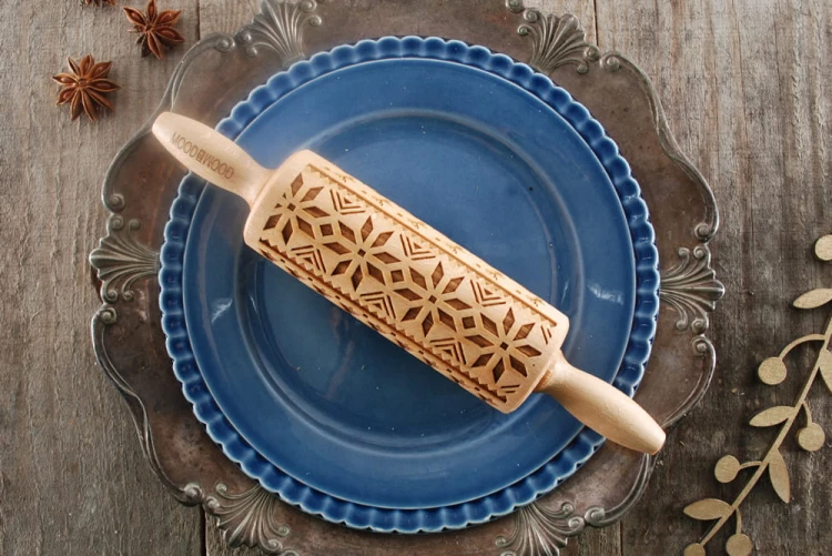 Norwegian design on rolling pin