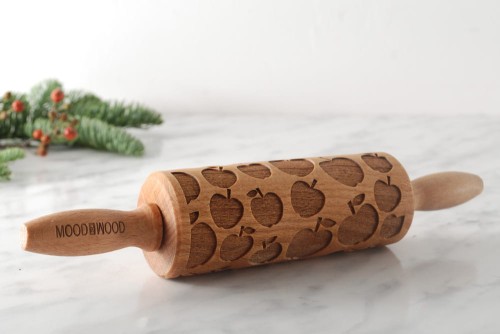 Mini wałek laserowo grawerowany w jabłuszka