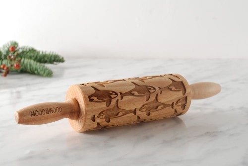 Mini rolling pin with orcas