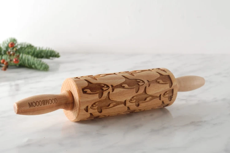 Mini rolling pin with orcas