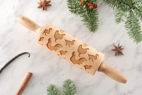 Mini wałek do ciastek laserowo grawerowany - od Mood for Wood