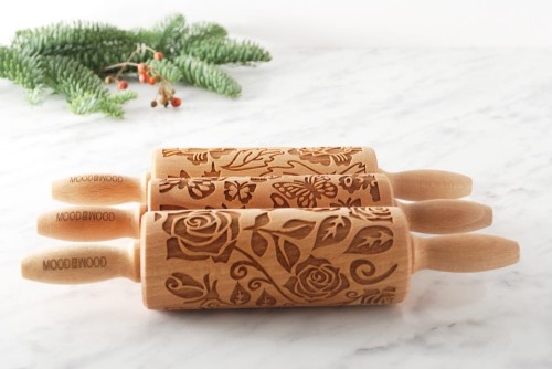 Set of three mini rolling pins for Mother's Day